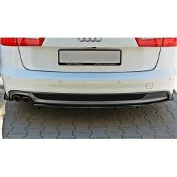 Maxton CENTRAL ARRIÈRE SPLITTER AUDI A6 C7 S-LINE AVANT Gloss Black, AU-A6-C7-SLINE-AV-RD1+RD2G Tuning.fr