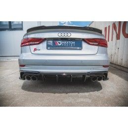 Maxton Diffuseur Arrière Complet Audi S3 Sedan 8V Facelift Gloss Black, AU-S3-3F-S-RS1G Tuning.fr