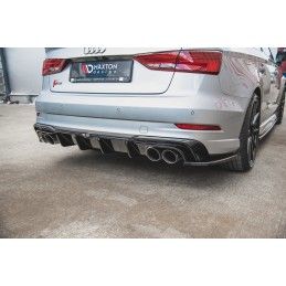 Maxton Diffuseur Arrière Complet Audi S3 Sedan 8V Facelift Gloss Black, AU-S3-3F-S-RS1G Tuning.fr