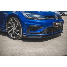 Maxton Lame Du Pare-Chocs Avant V.9 VW Golf 7 R / R-Line Facelift Gloss Black, VW-GO-7F-R-FD9G Tuning.fr