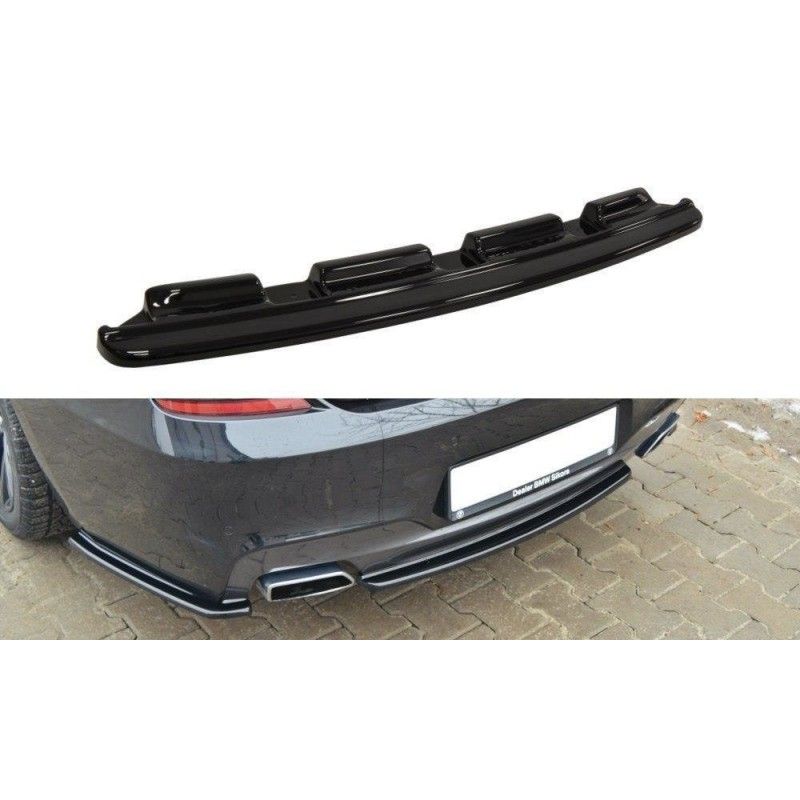 Maxton CENTRAL ARRIÈRE SPLITTER BMW 6 Gran Coupé MPACK (sans barres verticales) Gloss Black, BM-6-06-GC-M-PACK-RD1G Tuning.fr