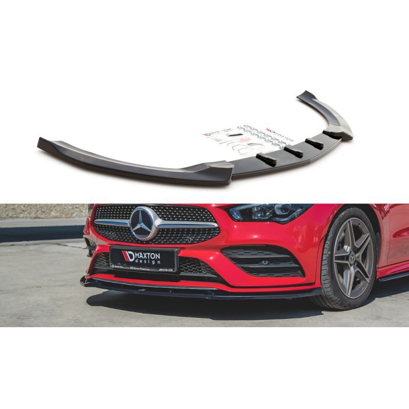 Maxton Lame Du Pare-Chocs Avant V.2 Mercedes-Benz CLA A35 AMG / AMG-Line C118 Gloss Black, ME-CLA-118-AMGLINE-FD2G Tuning.fr