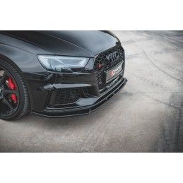 Maxton Lame Du Pare-Chocs Avant V.4 Audi RS3 8V FL Sportback Gloss Black, AU-RS3-8VF-FD4G Tuning.fr