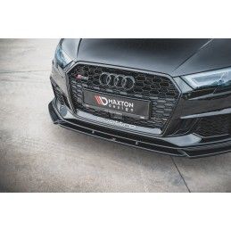 Maxton Lame Du Pare-Chocs Avant V.4 Audi RS3 8V FL Sportback Gloss Black, AU-RS3-8VF-FD4G Tuning.fr