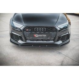 Maxton Lame Du Pare-Chocs Avant V.4 Audi RS3 8V FL Sportback Gloss Black, AU-RS3-8VF-FD4G Tuning.fr