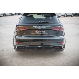 Lames De Pare-Chocs Arrière Latérales V.2 Audi RS3 8V Sportback Facelift Noir Brillant