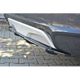 Maxton CENTRAL ARRIÈRE SPLITTER BMW X4 M-PACK (avec une barre verticale) Gloss Black, BM-X4-26-MPACK-RD1+RD2G Tuning.fr