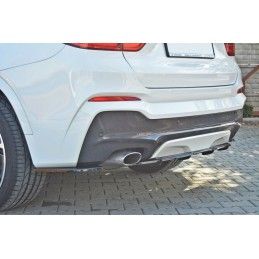 Maxton CENTRAL ARRIÈRE SPLITTER BMW X4 M-PACK (avec une barre verticale) Gloss Black, BM-X4-26-MPACK-RD1+RD2G Tuning.fr