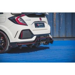 Sports Durabilité Diffuseur Arrière Complet Honda Civic X Type R Noir-Rouge