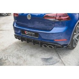 Maxton Sport Durabilité Central Diffuseur Arriere VW Golf 7 R Facelift Black, VWGO7FRCNC-RS2B Tuning.fr