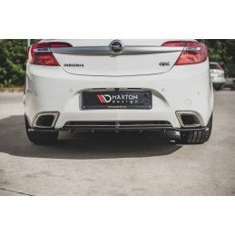 Central Arriere Splitter (avec une barre verticale) Opel Insignia Mk. 1 OPC Facelift Noir Brillant