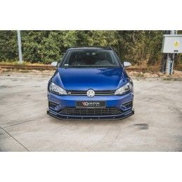 Maxton Sport Durabilité Lame Du Pare-Chocs Avant + Flaps VW Golf 7 R / R-Line Facelift Black-Red + Gloss Flaps, VWGO7FRCNC-FD2BR