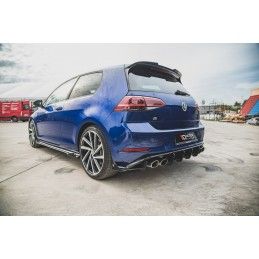 Maxton Sports Durabilité Rajouts Des Bas De Caisse + Flaps VW Golf 7 R / R-Line Facelift Black-Red + Gloss Flaps, VWGO7FRCNC-SD2