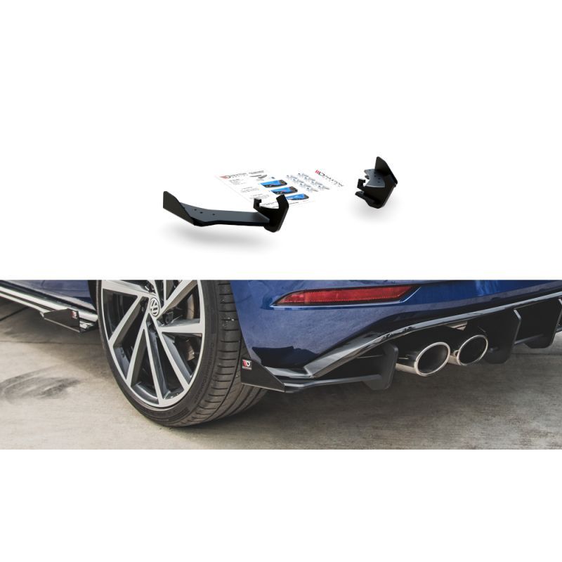 Sport Durabilité LAME ARRIERE MAXTON + Flaps VW Golf 7 R Facelift Rouge + Rabats Brillant