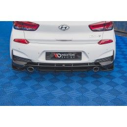 Lames De Pare-Chocs Arrière Latérales V.4 Hyundai I30 N Mk3 Hatchback Noir Brillant