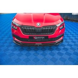 Maxton Lame Du Pare-Chocs Avant V.1 Skoda Kamiq Gloss Black, SK-KM-1-FD1G Tuning.fr