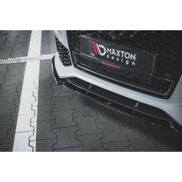 Maxton Lame Du Pare-Chocs Avant V.4 Audi RS6 C7 Gloss Black, AU-RS6-C7-FD4G Tuning.fr