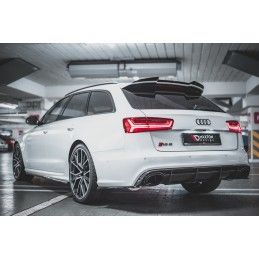 Lames De Pare-Chocs Arrière Latérales V.2 Audi RS6 C7 Noir Brillant