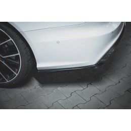 Lames De Pare-Chocs Arrière Latérales V.2 Audi RS6 C7 Noir Brillant