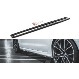 Rajouts Des Bas De Caisse MAXTON V.2 Audi RS6 C7 Noir Brillant