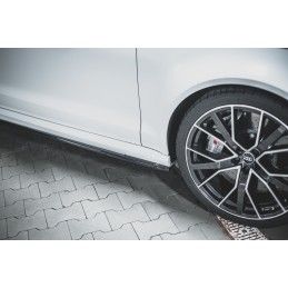 Rajouts Des Bas De Caisse MAXTON V.2 Audi RS6 C7 Noir Brillant