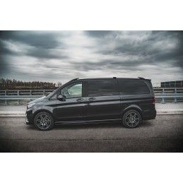 Rajouts Des Bas De Caisse MAXTON Mercedes-Benz V-Class Long AMG-Line W447 Facelift Noir Brillant