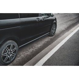 Rajouts Des Bas De Caisse MAXTON Mercedes-Benz V-Class Long AMG-Line W447 Facelift Noir Brillant