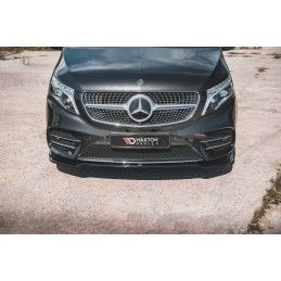 Maxton Lame Du Pare-Chocs Avant V.4 Mercedes-Benz V-Class AMG-Line W447 Facelift Gloss Black, ME-V-447F-AMGLINE-FD4G Tuning.fr