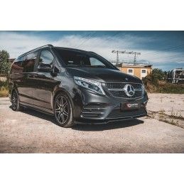 Maxton Lame Du Pare-Chocs Avant V.4 Mercedes-Benz V-Class AMG-Line W447 Facelift Gloss Black, ME-V-447F-AMGLINE-FD4G Tuning.fr