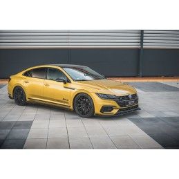 Sport Durabilité LAME AVANT MAXTON + Flaps Volkswagen Arteon R-Line Noir + Rabats Brillant 