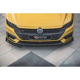 Sport Durabilité LAME AVANT MAXTON + Flaps Volkswagen Arteon R-Line Noir-Rouge + Rabats Brillant