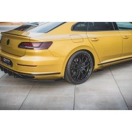 Maxton Sports Durabilité Diffuseur Arrière Complet + Flaps Volkswagen Arteon R-Line Black-Red + Gloss Flaps, VWAR1RLINECNC-RS1B+