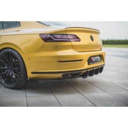 Maxton Sports Durabilité Diffuseur Arrière Complet + Flaps Volkswagen Arteon R-Line Black-Red + Gloss Flaps, VWAR1RLINECNC-RS1B+