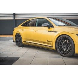 Maxton Sports Durabilité Rajouts Des Bas De Caisse + Flaps Volkswagen Arteon R-Line Black + Gloss Flaps, VWAR1RLINECNC-SD1B+SF1G