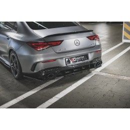 Lames De Pare-Chocs Arrière Latérales Mercedes CLA 35 Aero / 45 Aero C118 Noir Brillant