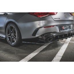 Lames De Pare-Chocs Arrière Latérales Mercedes CLA 35 Aero / 45 Aero C118 Noir Brillant