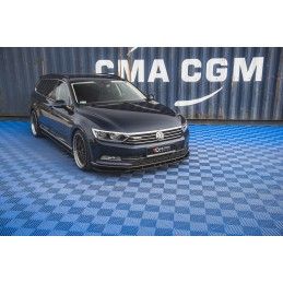 Maxton Lame Du Pare-Chocs Avant V.1 Volkswagen Passat B8 Gloss Black, VW-PA-B8-FD1G Tuning.fr