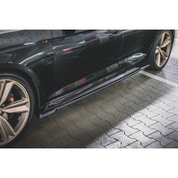 Rajouts Des Bas De Caisse MAXTON Audi RS5 Sportback F5 Facelift Noir Brillant