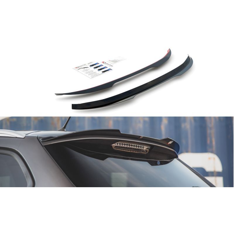 Maxton Spoiler Cap Peugeot 308 SW Mk2 Facelift Gloss Black, PE-308-2F-SW-CAP1G Tuning.fr