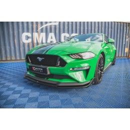 LAME AVANT MAXTON + Ailerons V.2 Ford Mustang GT Noir Brillant