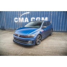 Maxton Sport Durabilité Lame Du Pare-Chocs Avant Volkswagen Polo GTI Mk6 Black-Red, VWPO6GTICNC-FD3BRB Tuning.fr