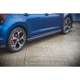 Maxton Sports Durabilité Rajouts Des Bas De Caisse Volkswagen Polo GTI Mk6 Black-Red, VWPO6GTICNC-SD3BRB Tuning.fr