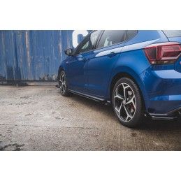 Maxton Sports Durabilité Rajouts Des Bas De Caisse + Flaps Volkswagen Polo GTI Mk6 Black + Gloss Flaps, VWPO6GTICNC-SD3B+SF1G Tu