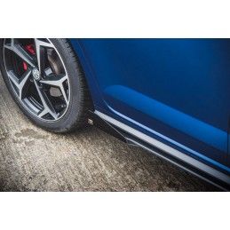 Maxton Sports Durabilité Rajouts Des Bas De Caisse + Flaps Volkswagen Polo GTI Mk6 Black-Red + Gloss Flaps, VWPO6GTICNC-SD3BRB+S