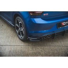 Sports Durabilité Diffuseur Arrière Complet + Flaps Volkswagen Polo GTI Mk6 Rouge + Rabats Brillant