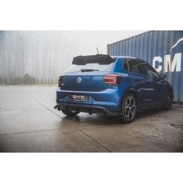 Sports Durabilité Diffuseur Arrière Complet + Flaps Volkswagen Polo GTI Mk6 Rouge + Rabats Brillant