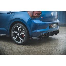 Sports Durabilité Diffuseur Arrière Complet + Flaps Volkswagen Polo GTI Mk6 Rouge + Rabats Brillant