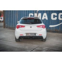 Lames De Pare-Chocs Arrière Latérales V.3 Alfa Romeo Giulietta Facelift Noir Brillant