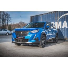 Maxton Lame Du Pare-Chocs Avant V.1 Peugeot 2008 Mk2 Gloss Black, PE-2008-2-FD1G Tuning.fr