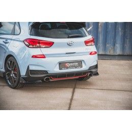 Maxton Lames De Pare-Chocs Arrière Latérales V.6 + Ailerons Hyundai I30 N Mk3 Hatchback Gloss Black, HY-I30-3-N-RSD6G+RSF Tuning